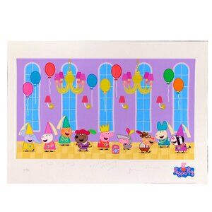 Rare PEPPA PIG Signed Numbered #18/50 Limited Edition Giclee Art Print